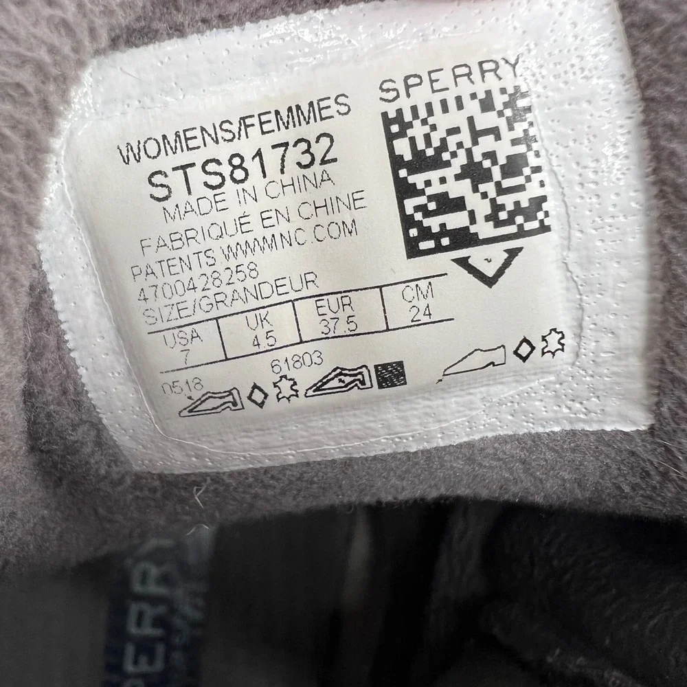 Sperry Women's Duck Boots Ankle Zip Waterproof Grey Suede Rubber Size 7‎